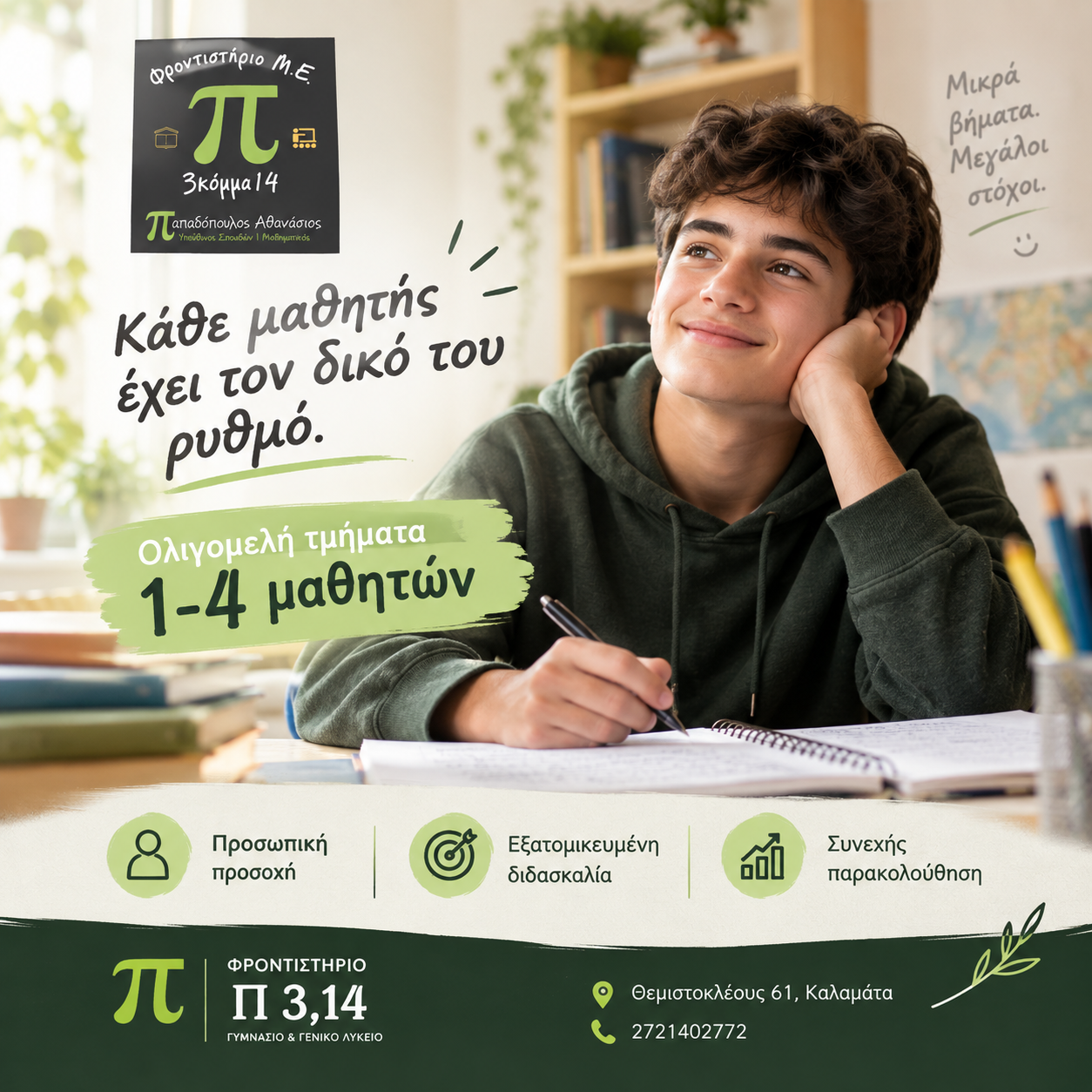 Δεν αρκεί να κάνεις μάθημα. Πρέπει να γνωρίζεις την πορεία του μαθητή.