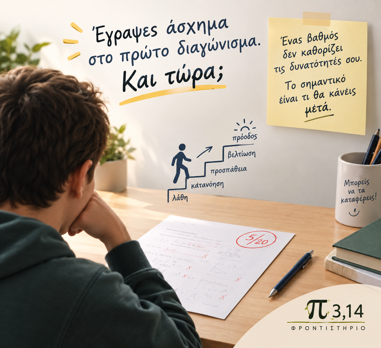 Έγραψες άσχημα στο πρώτο διαγώνισμα. Και τώρα;